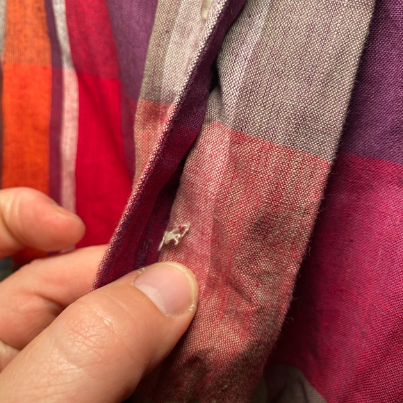 NWT True Vintage 1980s/1990s 100% Cotton Plaid Button Front Midi Skirt - Picture 11 of 16